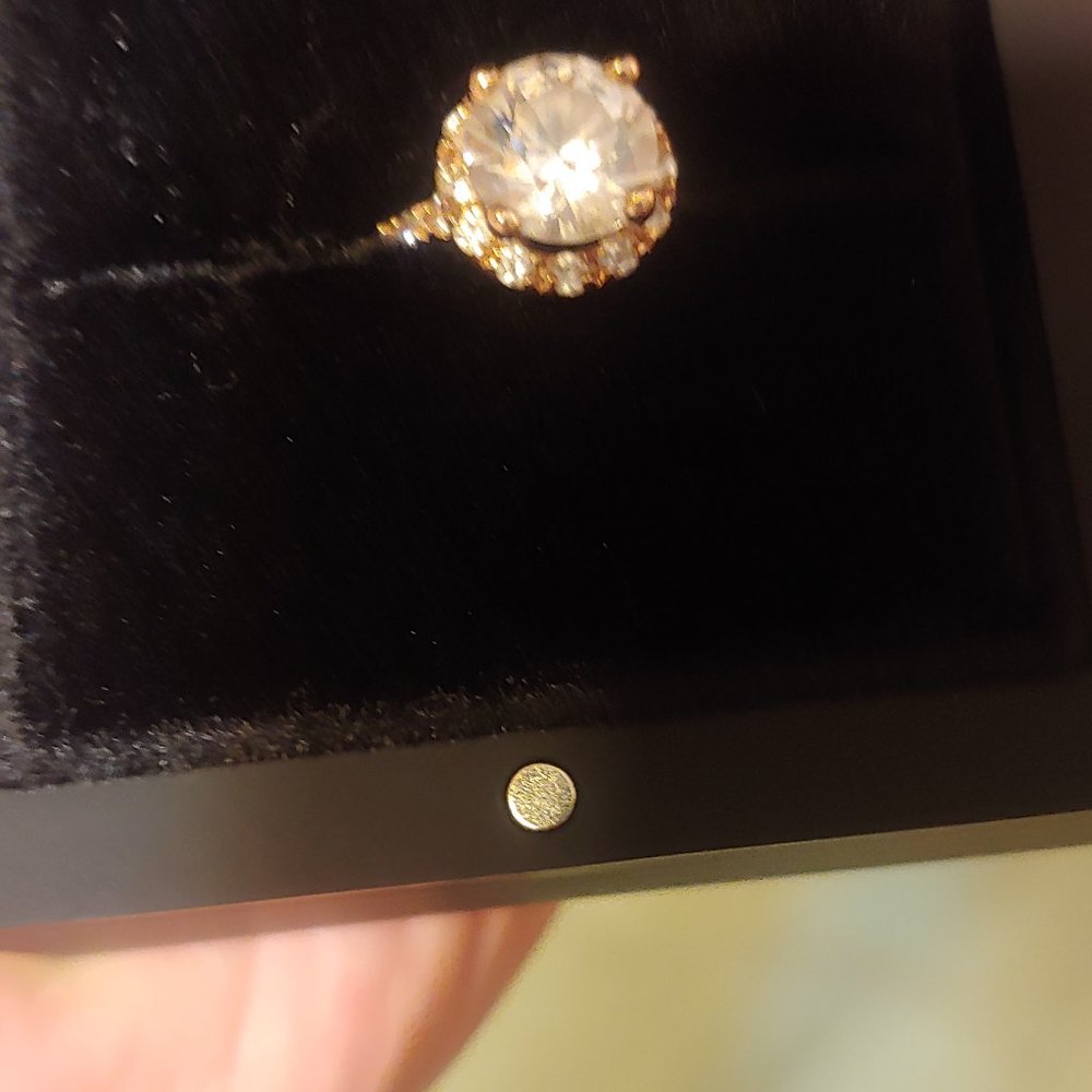 2.48cts Engagement Ring! Diamond Alternative; RARE 14k Rose Gold Ring, Round Cut